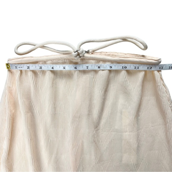 JONATHAN SIMKHAI Mia Tie-Waist Plissé Midi Skirt Size 4 Sandstone - Picture 12 of 17